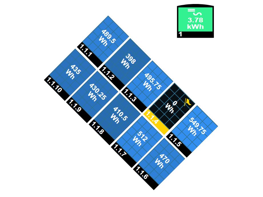 SolarEdge monitoring highlighting a fault