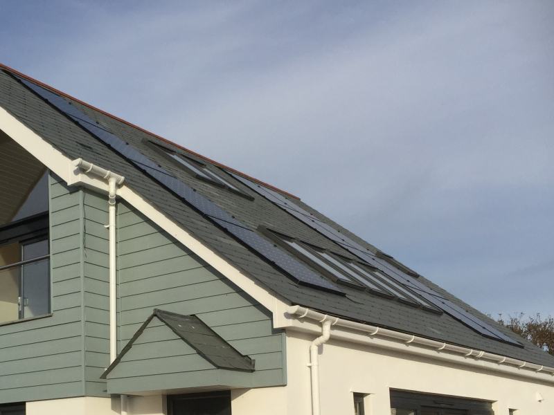 Solar PV in roof mounting flush